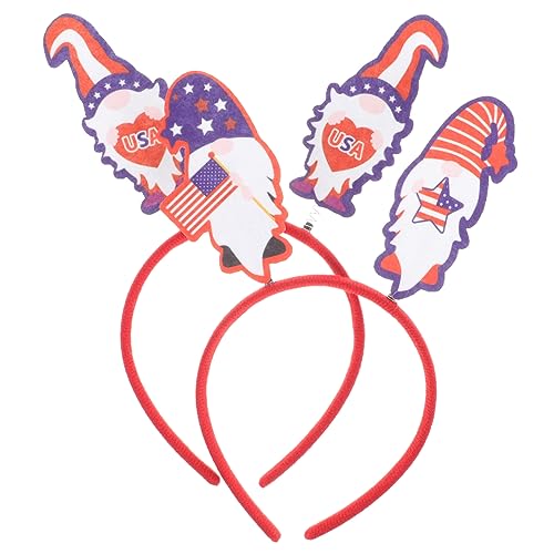 CALLARON 2stücke Patriotische Boppers Kopfbedeckungen Stirnbänder Aus Filz Und Kunststoff Für Unabhängigkeitstag Memorial Day Feiertage Accessoires Zum Vierter von CALLARON