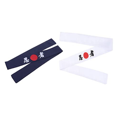 CALLARON 2St Stirnband mit Ninja-Print haarband hair-band japanisches -Stirnband japanische Stirnbänder Sportdekor Turbane für Männer Sushi-Kostüm Karate-Zubehör atmungsaktiv Schal Mann von CALLARON