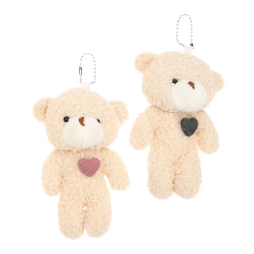 CALLARON 2St Teddybär-Ornamente Bären-Schlüsselanhänger Kuscheltier Schlüsselanhänger schlüsselanhänger Damen-geldbörsen schlüsselringe Tasche hängende Dekoration Plüsch von CALLARON