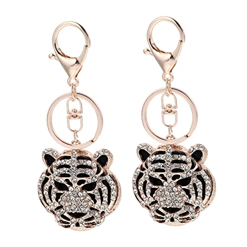 CALLARON 2stücke Tigerform Schlüsselanhänger Schlüsselhalter Mit Strass Glänzendes Tiger-Pendant Vielseitig Als Taschen Oder Rucksackanhänger Verwendbar CALLARON 2stücke Tigerform Schlüsselanhänger Schlüsselhalter Mit Strass Glänzendes Tiger-Pendant Vielseitig Als Taschen Oder Rucksackanhänger Verwendbar von CALLARON