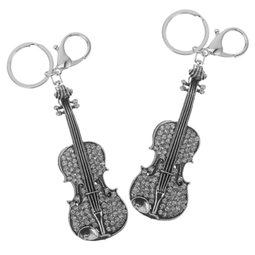 CALLARON 2stücke Schlüsselanhänger in Geigenform Musikinstrument-anhänger Als Schlüsselanhänger- Und Hängeornament Für Taschen Und Rucksäcke von CALLARON