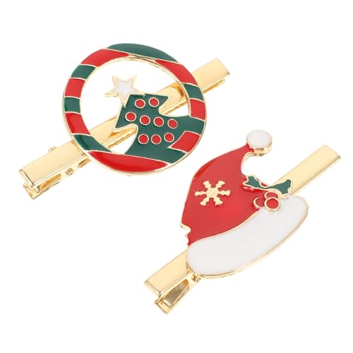 CALLARON 2stücke Weihnachts Haarklammern Glitzernde Xmas Haarspangen Für Damen Festliche Haaraccessoires Im Weihnachtsdesign Für Feiertage Und Besondere Anlässe von CALLARON