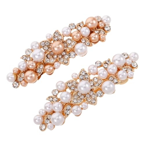 CALLARON 2stücke Haarspange Mit Strasssteinen Perlen Haarschmuck Für Damen Und Mädchen Dekoratives Hochsteckfrisuren-accessoires Minimalistische Frühlings-haarspangen CALLARON 2stücke Haarspange Mit Strasssteinen Perlen Haarschmuck Für Damen Und Mädchen Dekoratives Hochsteckfrisuren-accessoires Minimalistische Frühlings-haarspangen von CALLARON
