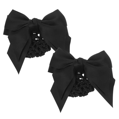 CALLARON 2Stücke Haarknotenhüllen Mit Schleife Dutt Haarnetz Für Damen Dekorative Haarnetz Haarspange Für Freizeit Und Besondere Anlässe von CALLARON