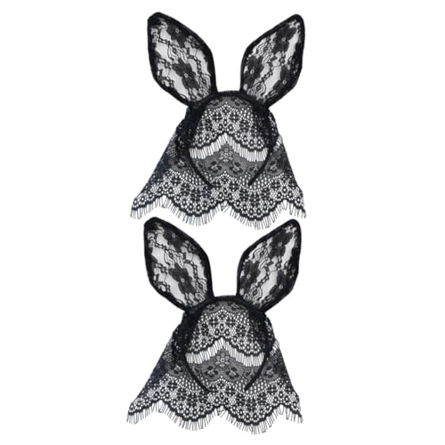 CALLARON 2stücke Katzenohr-haarband Mit Schleier Für Tierohr-kopfschmuck Partyzubehör Cosplay Stirnbänder Für Fotos Geburtstagsfeiern Bühnenauftritte von CALLARON