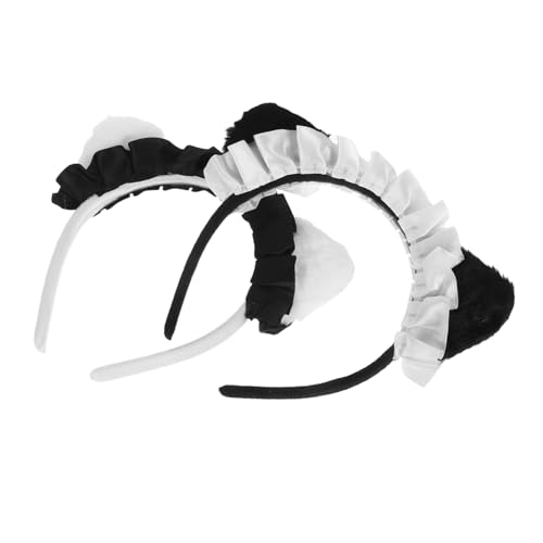 CALLARON 2stücke Katzenhaarband Mit Katzenohren Doppelseitig Katzenkopfbedeckung Plüschig Für Mädchen Süßes Stirnband Katzenohr-kopfbedeckung Geeignet Für Cosplay Und Alltag von CALLARON
