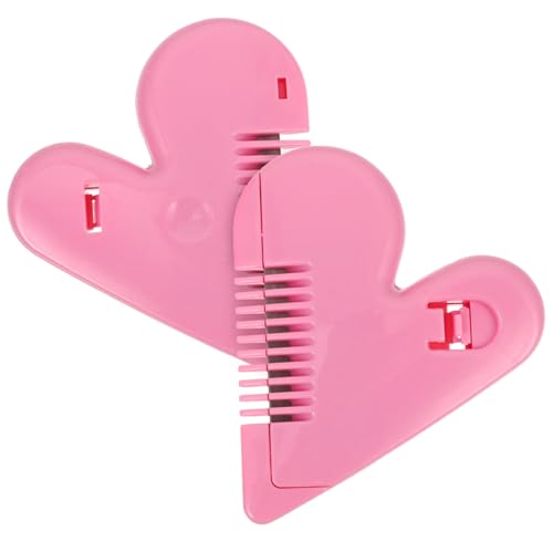 CALLARON 2stücke Teiliges Herzförmiges Haarschneider-set Haartrimmwerkzeug Für Damen Tragbarer Kamm Mit Edelstahlklinge Und Rutschfestem Griff Für Ausdünnen Von Ponyhaaren Rosa CALLARON 2stücke Teiliges Herzförmiges Haarschneider-set Haartrimmwerkzeug Für Damen Tragbarer Kamm Mit Edelstahlklinge Und Rutschfestem Griff Für Ausdünnen Von Ponyhaaren Rosa von CALLARON