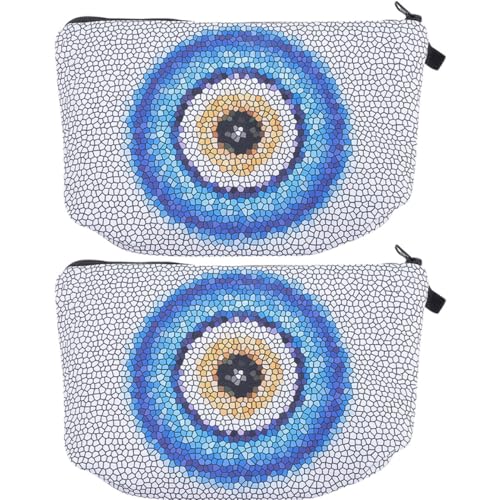 CALLARON 2stücke Kosmetiktasche Mit Zipper Pouch Für Damen Kleine Schminktaschen Mit Münzfach Reise-schminktasche Für Make-up Und Toilettenartikel Outdoor-schminktasche Mit Stil von CALLARON