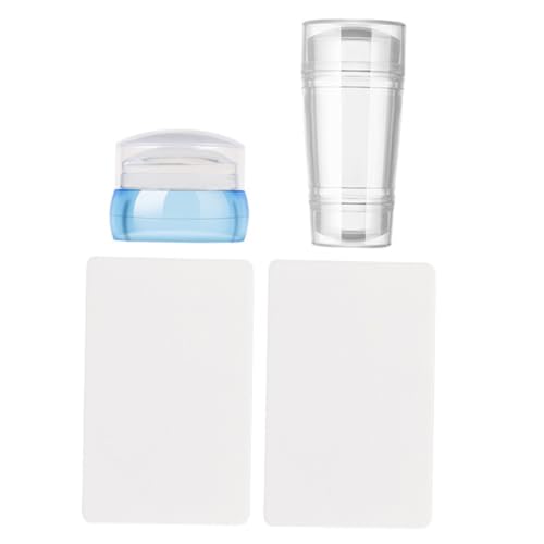 CALLARON 2stücke Nagel Stempel Mit Schaber Klarer Nagel Stamper Für Präzise Maniküre Und Nail Art Designs Für French Nails Und Kreative Nagelkunst von CALLARON