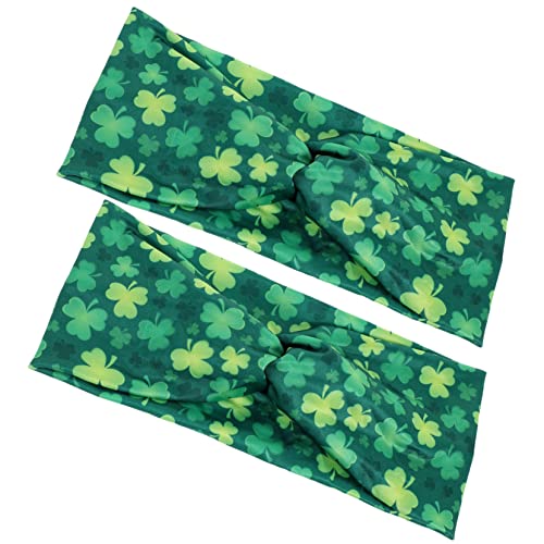 CALLARON 2Stücke Patrick Day Haarbänder Mit Kleeblatt Dekorative Partystirnbänder Für Kopfbedeckung Für Patrick Day Feiern Und Events von CALLARON