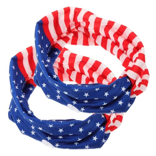 CALLARON 2stücke Elastische Sport-stirnbänder Mit Buntem Druck Für Damen Für Fitness Yoga Und Running Rutschfest Und Für Kopfumfang von CALLARON