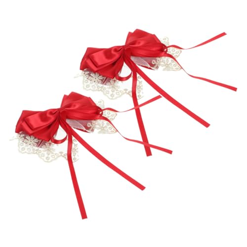 CALLARON 2stücke Süße Haarschleifen-haarclips Aus Metall Und Spitze Elegante Dekorative Haarspangen Für Frauen Hochwertiger Haarschmuck Für Mädchen Als Geschenk von CALLARON