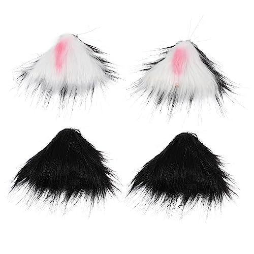 CALLARON 2paare Katzenohren Haarschmuck Mit Dekorative Haarnadel Für Mädchen-kopfschmuck Simulation Katzenohr-haarspange Schöne Kopfbedeckung von CALLARON