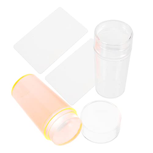 CALLARON 2sätze Klares Nagelstempel-gelee Silikon-stempel-gelee Nagelstempel-siegel Nail Art Siegel Nagellack-schäler Für Einfache Nailart-maniküre von CALLARON