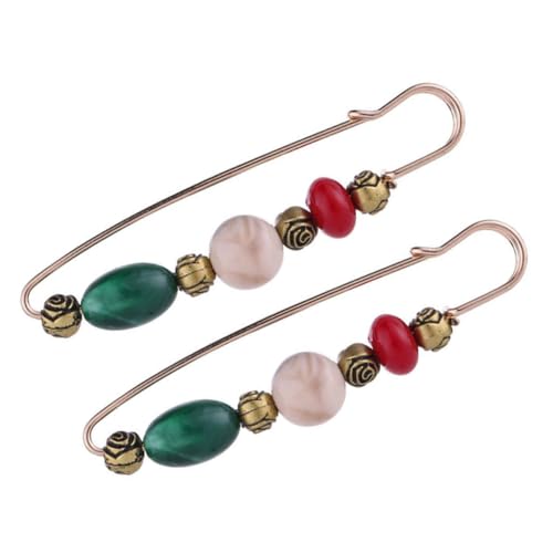 CALLARON Broschenclip Cardigan Clip Kleiderbrosche 2 Stück Vintage Metall Strickjacke Pullover Schal Clip Geeignet für Damen Mädchen zum Befestigen an Kleidern Mänteln Taschen Hüten von CALLARON