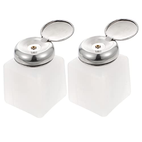 CALLARON 2stücke Anti- Druckpumpe Flasche Für Flüssigkeiten Für Isopropyl Makeup-entferner Nagelextrakte Mit Edelstahldeckel Und Leicht Zu Reinigen von CALLARON