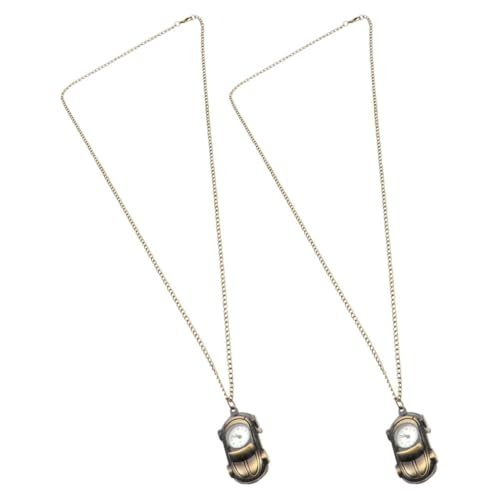 CALLARON 2stücke Auto-Form Taschenuhr Elegante Brosche Für Damen Stilvolle Clip-Uhr Für Schüler Und Berufstätige Präzise Zeitmessung Zur Graduierung von CALLARON