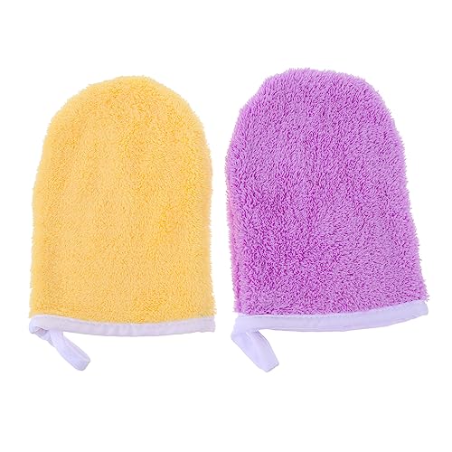 CALLARON 2stücke Gesichtsreinigungshandschuhe Make-up Entferner Tuch Für Gesichtspflege Und Peeling Mit Aufhängeseil Für Reisegebrauch von CALLARON