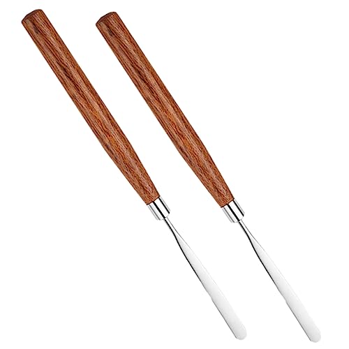 CALLARON 2stücke Grundierungsspatel Aus Edelstahl Und Kosmetikspatel-tool Für Make-up-mixer Langer Spatel Für Professionelle Anwendung Zum Mischen Von Grundierung Lidschatten Und Lippenfarb von CALLARON