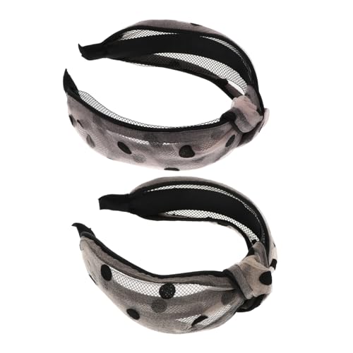 CALLARON 2stücke Haarband Für Frauen Mit Knoten Breitkrempiges Stirnband Im Vintage-stil Modische Haarreifen Für Verschiedene Anlässe von CALLARON