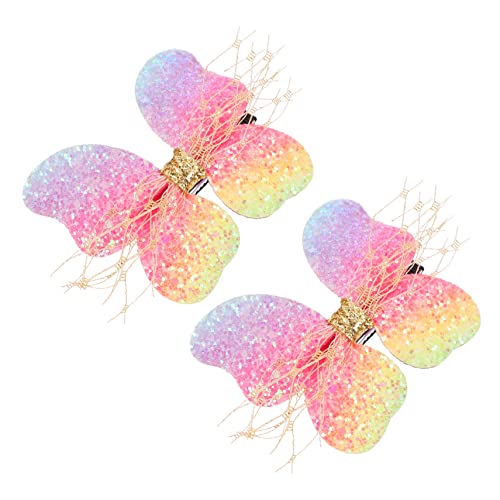 CALLARON 2stücke Haarclips Mit Süßem Pailletten-design Für Mädchen Farbverlauf Regenbogen-haarspangen Für Mädchen Langlebige Und Haarschmuck-accessoires von CALLARON