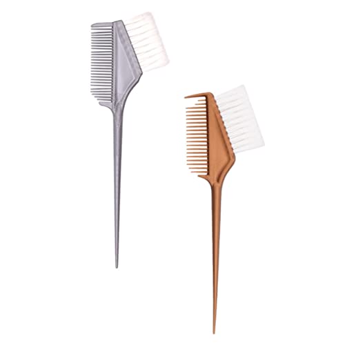 CALLARON 2stücke Haarfärbepinsel Professionelles Färbe-tool Für Diy Haarfärbung Mit Flexiblen Borsten Für Gleichmäßige Anwendung Männer Und Frauen Gold Silber von CALLARON
