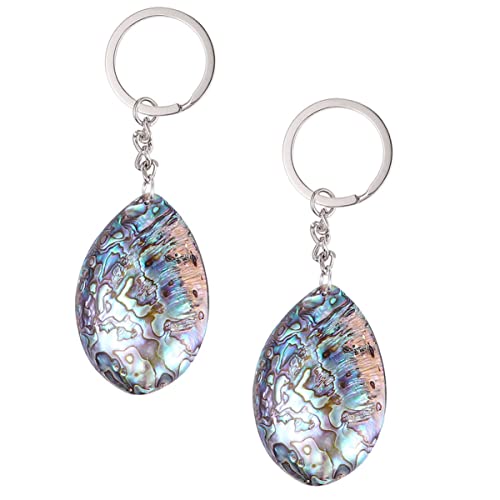 CALLARON 2stücke Kreativer Schlüsselanhänger Mit Abalone Muschel Für Auto Schlüsselring Als Dekoratives Accessoire Für Frauen Mädchen von CALLARON