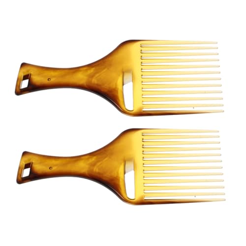 CALLARON 2stücke Kunststoff-afro-pick Kamm Mit Breiten Für Lockiges Haar Entwirrungskamm Haarstylingkamm Für Herren Und Frauen Zum Einfachen Entwirren Und Stylen von CALLARON