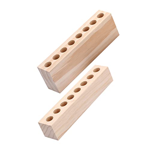 CALLARON 2stücke Lippenstiftständer Aus Holz Mit Mehreren Fächern Für Lippenstift Und Lipgloss Desktop Organizer Für Make-up Kosmetik-aufbewahrungshalter Für Schlafzimmer von CALLARON