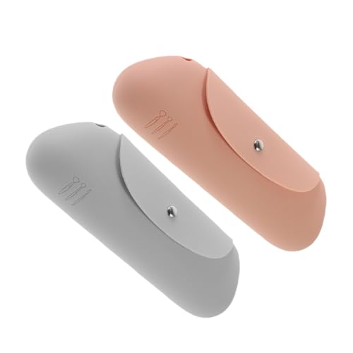 CALLARON 2stücke Make-up Pinsel Aufbewahrungstaschen Aus Silikon Tragbare Pinseltaschen Für Reisen Geeignet Für Augenbrauenstift Eyeliner Und Kleine Make-up Utensilien von CALLARON