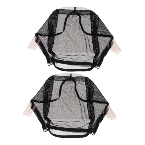 CALLARON 2stücke Perückenkappe Atmungsaktiv Verstellbar Für Friseurperücken Kreative Perückenhülle Leichtes Perückennetz Schwarz von CALLARON