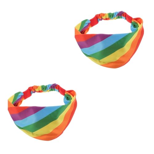 CALLARON 2stücke Regenbogen Sport Stirnband Für Damen Und Herren Elastisches Schweißabsorbierendes Fitness-haarband Für Yoga Laufen Und Workout Atmungsaktiv Rutschfest Und Vielseitig von CALLARON