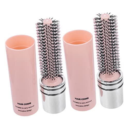 CALLARON 2stücke Reise Haarbürste Mit Lockenwicklern Und Kamm Einziehbare Stylingbürste Für Damen Und Herren Antistatische Haarbürste Für Täglichen Gebrauch Oder Unterwegs Leicht Und von CALLARON
