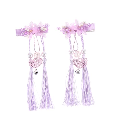 CALLARON 2stücke Retro Quasten Haarnadeln Damen Haarspange Für Frauen Han Kleidung Kopfschmuck Oriental Haar Ornament Langlebiges Material Haaraccessoires von CALLARON