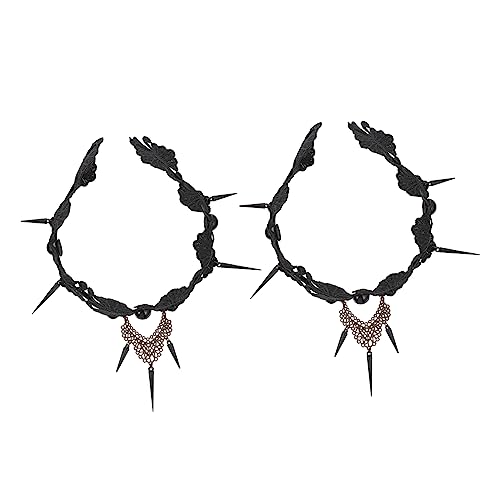 CALLARON 2stücke Stirnband Krone Für Halloween Party Cosplay Und Besondere Anlässe Vielseitig Einsetzbar Für Verschiedene Haarstylings von CALLARON
