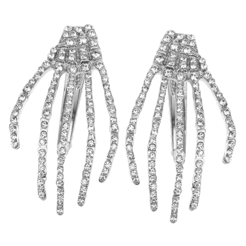CALLARON 2stücke Strass Haarspangen Gothic Haarschmuck Strass Haarschmuck Glitzernde Haarspangen Haar Zubehör Haar Barrettes Für Mädchen Halloween von CALLARON