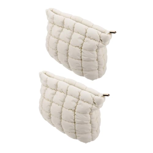 CALLARON 2stücke Tragbare -Kosmetiktasche Reise-Make-up-Organizer Mit Gitterdesign Aufbewahrungstasche Für Damen Kosmetiktasche Mit Reißverschluss Für Pinsel Und Lippenstift von CALLARON