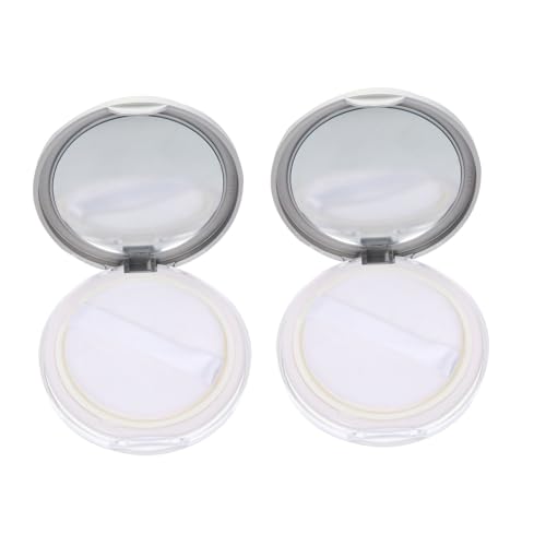 CALLARON 2stücke Tragbare Puderbox Mit Spiegel Leere Lose Puderbehälter Für Kompakte Makeup-puder Dose Für Foundation Blush Und Kosmetik Für Damen Und Unterwegs von CALLARON