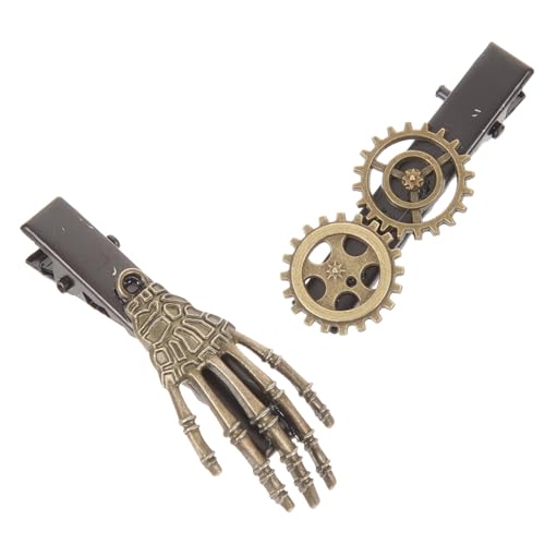 CALLARON 2stücke Vintage Haarklammern Für Halloween Steampunk Haarschmuck Mit Skeletthänden Einzigartige Haaraccessoires Für Und Mädchen Für Partys Und Besondere Anlässe von CALLARON