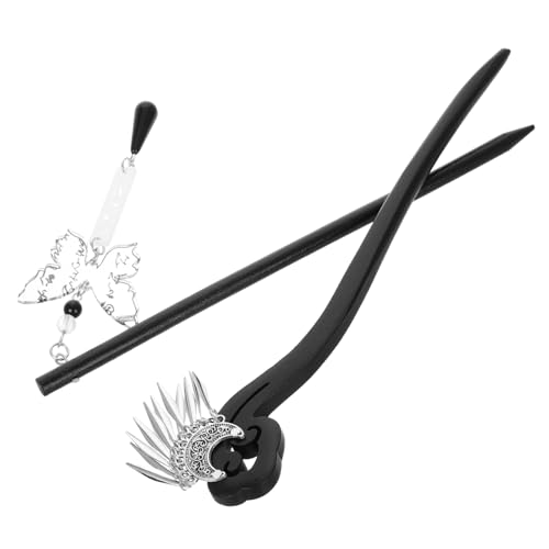 CALLARON 2stücke Vintage Holz Haarnadeln Mit Blumenmuster Retro Chinesische Haarschmuck-accessoires Für Und Mädchen Für Hochsteckfrisuren Und Besondere Anlässe von CALLARON