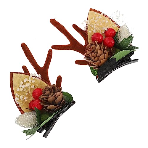 CALLARON 2stücke Weihnachts- -antler-haarspangen Für Mädchen Niedliche Haarschmuck-accessoires Für Festliche Anlässe Cosplay Und Partys Mit Funkelndem Design Verschiedenen Farben von CALLARON