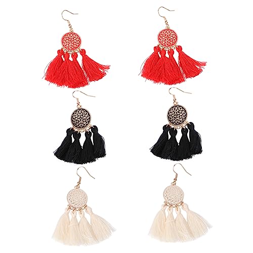CALLARON 3paare Boho Quaste Ohrringe Leichte Kreative Ohrhänger Für Sommer Strandmode Für Frauen Und Mädchen CALLARON 3paare Boho Quaste Ohrringe Leichte Kreative Ohrhänger Für Sommer Strandmode Für Frauen Und Mädchen von CALLARON