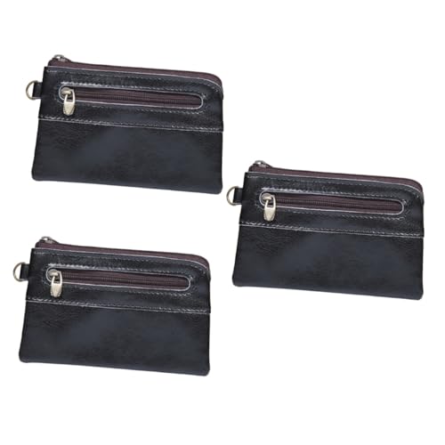 CALLARON 3 STK Geldbörsen Vintage-Geldbörse Geldbörse für Männer Herren-Geldbörse Münzbeutel für Männer reißverschluss Business-Brieftasche für Männer Ledertasche Jahrgang Handtasche Mann von CALLARON