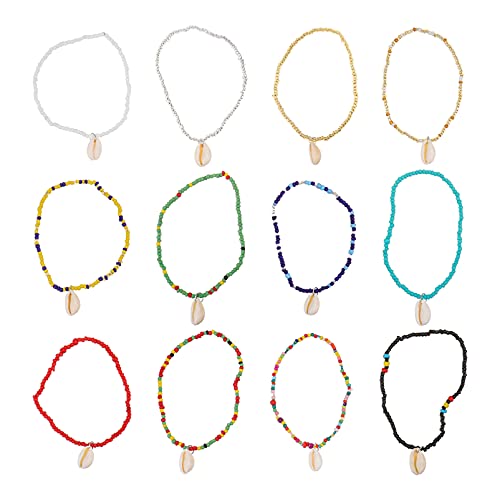 CALLARON 3er-Set Elegante Fußkette Für Damen Fußkette Mit Perlen- Und Muschelanhänger Für Party Und Hochzeit 12 Stück * 3 von CALLARON