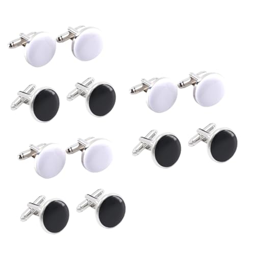 CALLARON 3 Sätze Manschettenknöpfe Männer Schmuck Men Accessories Ärmelknöpfe Trauzeugen Hemdknopf Hochzeitsdeko Knopf Für Männliche Hemden Hemdverschluss Legierung Black 2 Paare * 3 von CALLARON