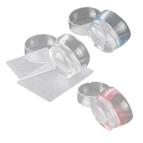 CALLARON 3sätze Nagelstempel Nagelstempelplatte Mit Schaber Nail Art Stempel Aus Hochwertigem Material Kompakt Und Handlich Für Zuhause Und Salongebrauch von CALLARON