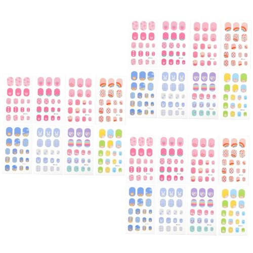 CALLARON 3 Sätze Nagelsticker Lustige Aufkleber Für Diy Nagelkunst Für Teenager Sicheres Material Für Maniküre Und Designs 8 Blätter * 3 von CALLARON