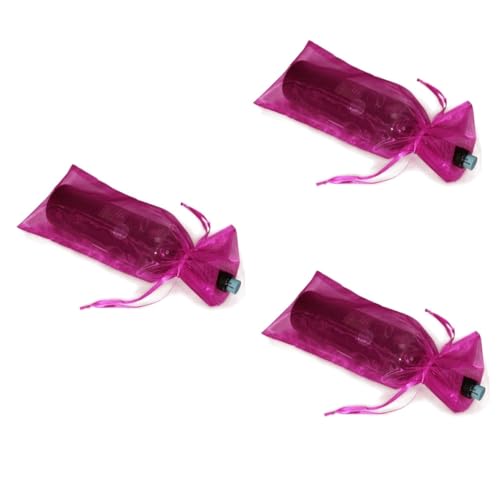 CALLARON 3 Sätze Weinbeutel Aus Organza Favorisieren Tasche Stoff Groß Schutz Flaschen Set Flaschenverpackung Wine Bag Weinflaschenabdeckung Weingeschenkbeutel Rosy 20 Stück * 3 von CALLARON