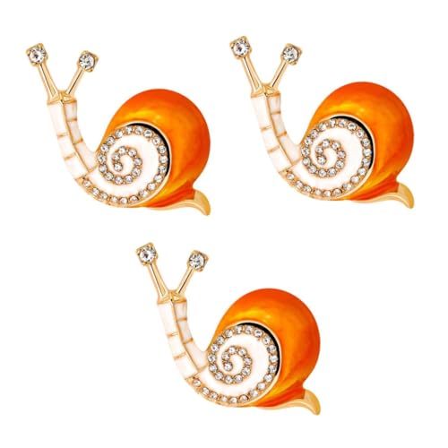 CALLARON 3 Stck. Kleidung Corsage abstecknadeln orange Geschenkidee Schnecken Brosche Kappe Brosche genschenkideen Rucksack Brosche Anstecknadel Brosche Abzeichen Brosche Mode Brosche von CALLARON