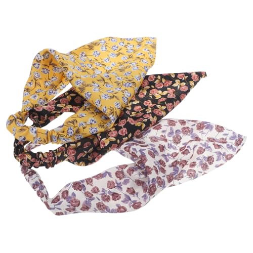 CALLARON 3stücke Damen Blumenbandana Stirnbänder Haartücher Ästhetische Haaraccessoires Haarschal Stirnband Kopfbandana Damenaccessoires Schal Für Haare von CALLARON